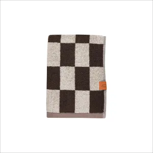 METTE DITMER Retro Hand Towel, Organic Cotton, 40x55 cm, Chocolate (2 Pack)