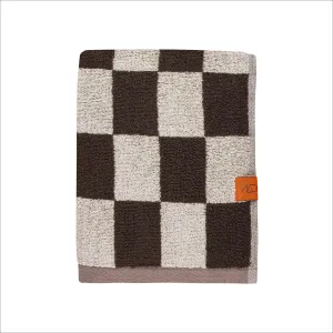 METTE DITMER Retro Hand Towel, Organic Cotton, 50x90cm, Chocolate