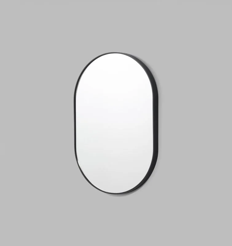 MIDDLE OF NOWHERE Bjorn Oval Mirror, Black, 5075cm