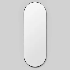 MIDDLE OF NOWHERE Bjorn Oval Mirror, Black, 50x145cm