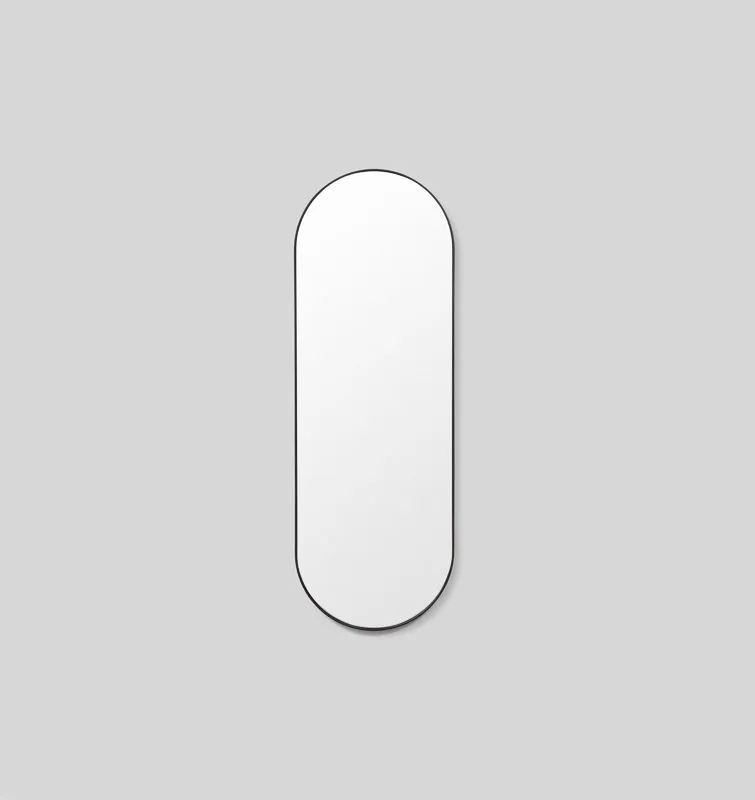MIDDLE OF NOWHERE Bjorn Oval Mirror, Black, 50x145cm