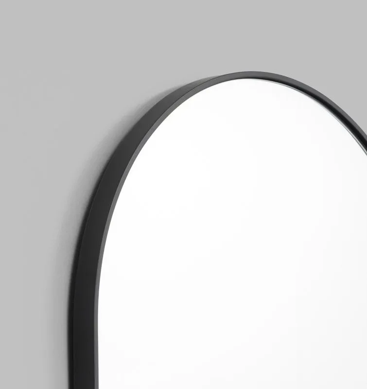 MIDDLE OF NOWHERE Bjorn Oval Mirror, Black, 50x145cm