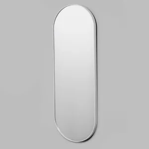 MIDDLE OF NOWHERE Bjorn Oval Mirror, White, 50x145cm