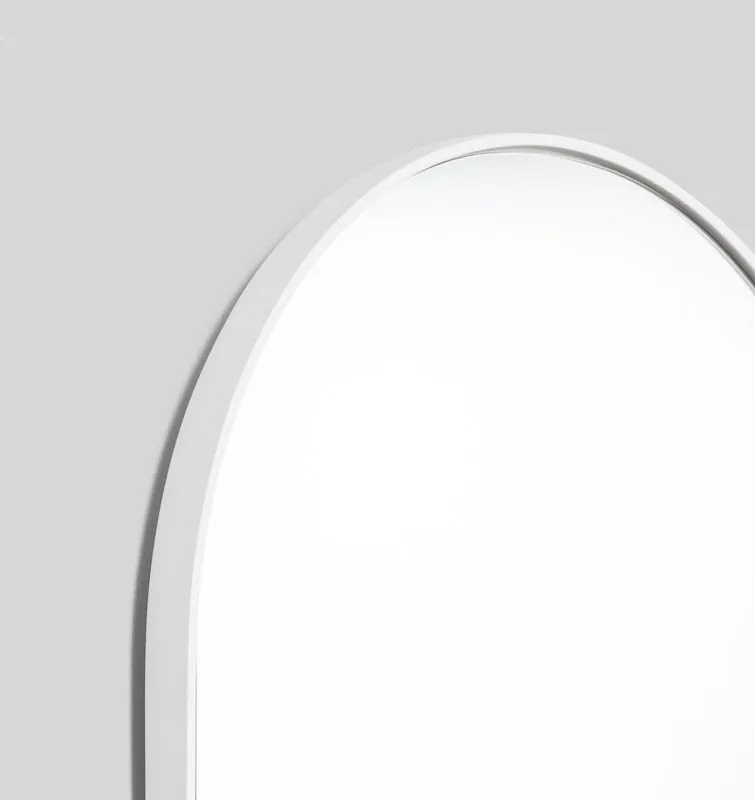 MIDDLE OF NOWHERE Bjorn Oval Mirror, White, 50x145cm