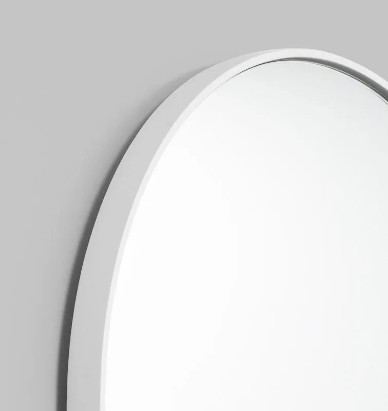 MIDDLE OF NOWHERE Bjorn Oval Mirror, White, 50x75cm