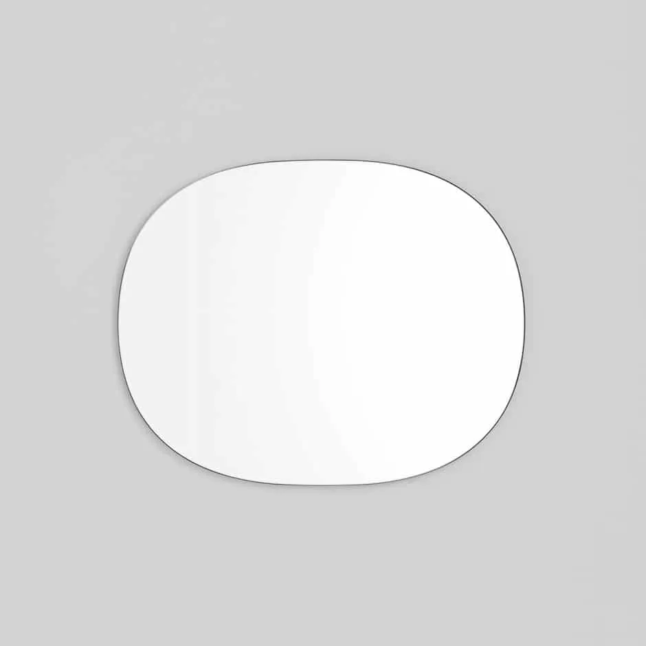 MIDDLE OF NOWHERE Miller Oval Mirror, Black, 60x75cm