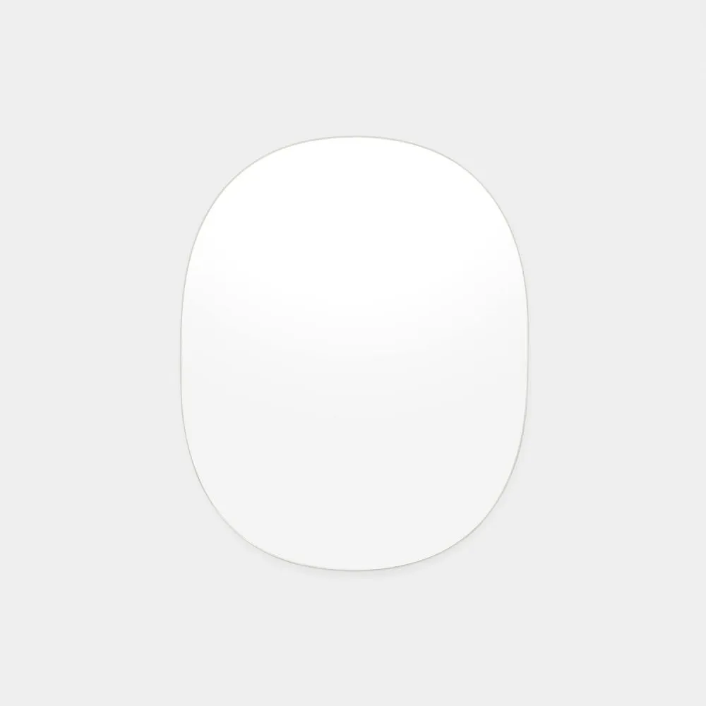 MIDDLE OF NOWHERE Miller Oval Mirror, White, 60x75cm