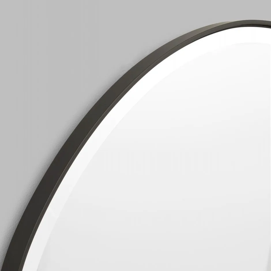 MIDDLE OF NOWHERE Pebble Mirror, Black, 120x70cm