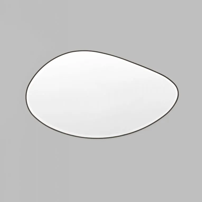 MIDDLE OF NOWHERE Pebble Mirror, Black, 120x70cm