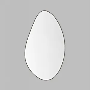 MIDDLE OF NOWHERE Pebble Mirror, Black, 120x70cm