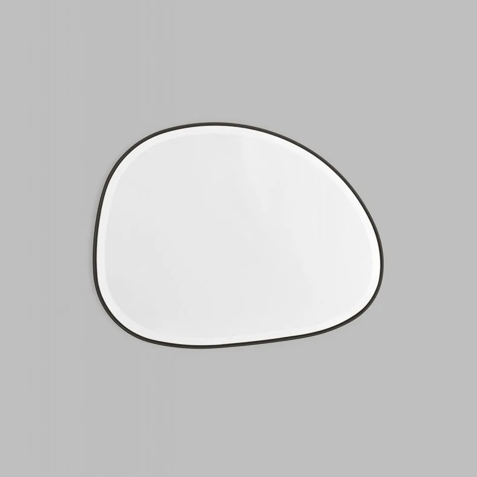 MIDDLE OF NOWHERE Pebble Mirror, Black, 55x70cm