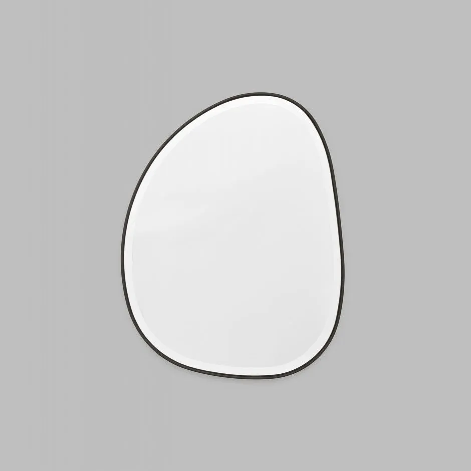 MIDDLE OF NOWHERE Pebble Mirror, Black, 55x70cm