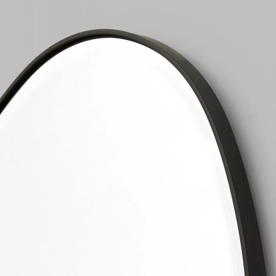 MIDDLE OF NOWHERE Pebble Mirror, Black, 70x90cm