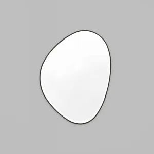 MIDDLE OF NOWHERE Pebble Mirror, Black, 70x90cm