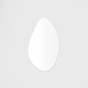 MIDDLE OF NOWHERE Pebble Mirror, Bright White, 120x70cm