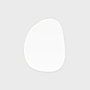 MIDDLE OF NOWHERE Pebble Mirror, Bright White, 55x70cm