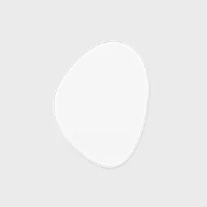 MIDDLE OF NOWHERE Pebble Mirror, Bright White, 70x90cm