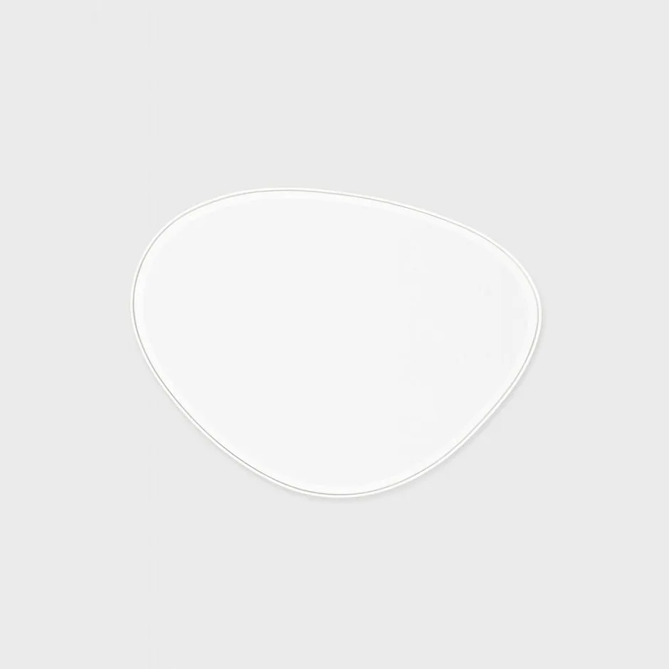 MIDDLE OF NOWHERE Pebble Mirror, Bright White, 70x90cm