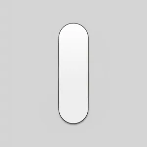 MIDDLE OF NOWHERE Simplicity Oval Mirror, Black, 40x135cm