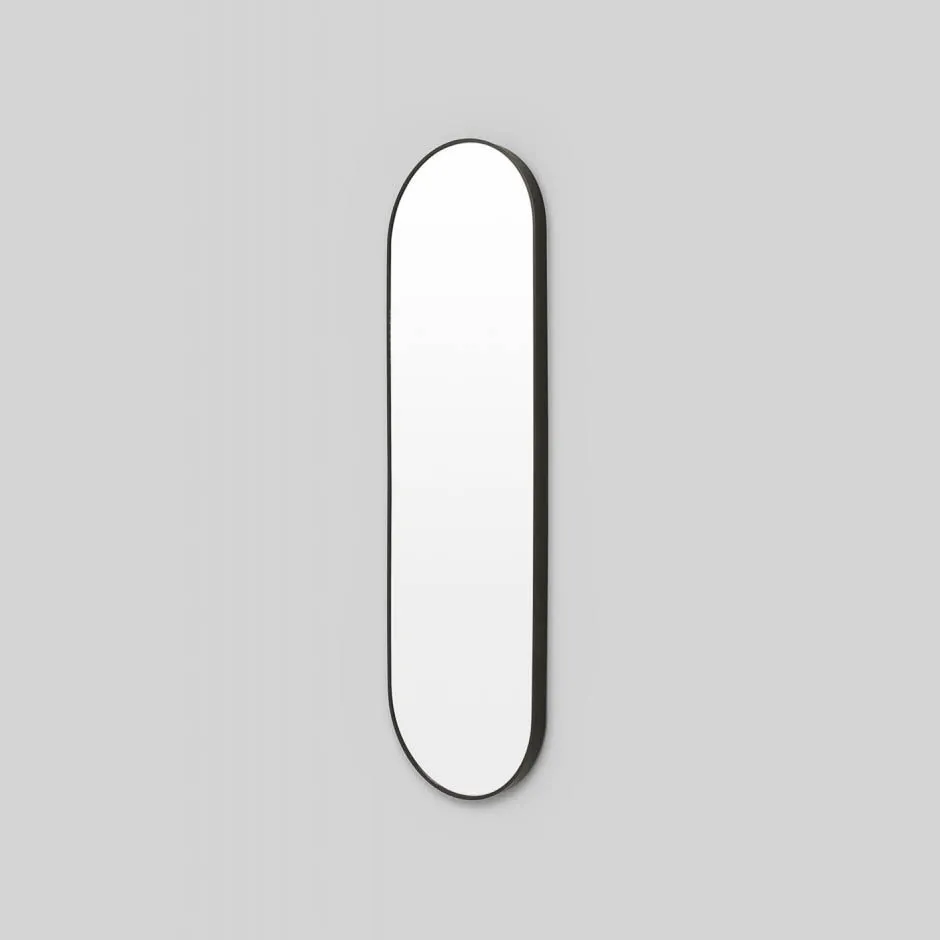 MIDDLE OF NOWHERE Simplicity Oval Mirror, Black, 40x135cm