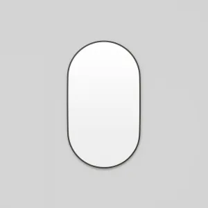 MIDDLE OF NOWHERE Simplicity Oval Mirror, Black, 40x70cm
