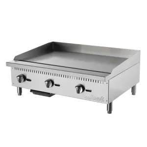 Migali - C-G36, 36" Wide Manual Griddle BTU90,000 Natural Gas / Liquid Propane kit