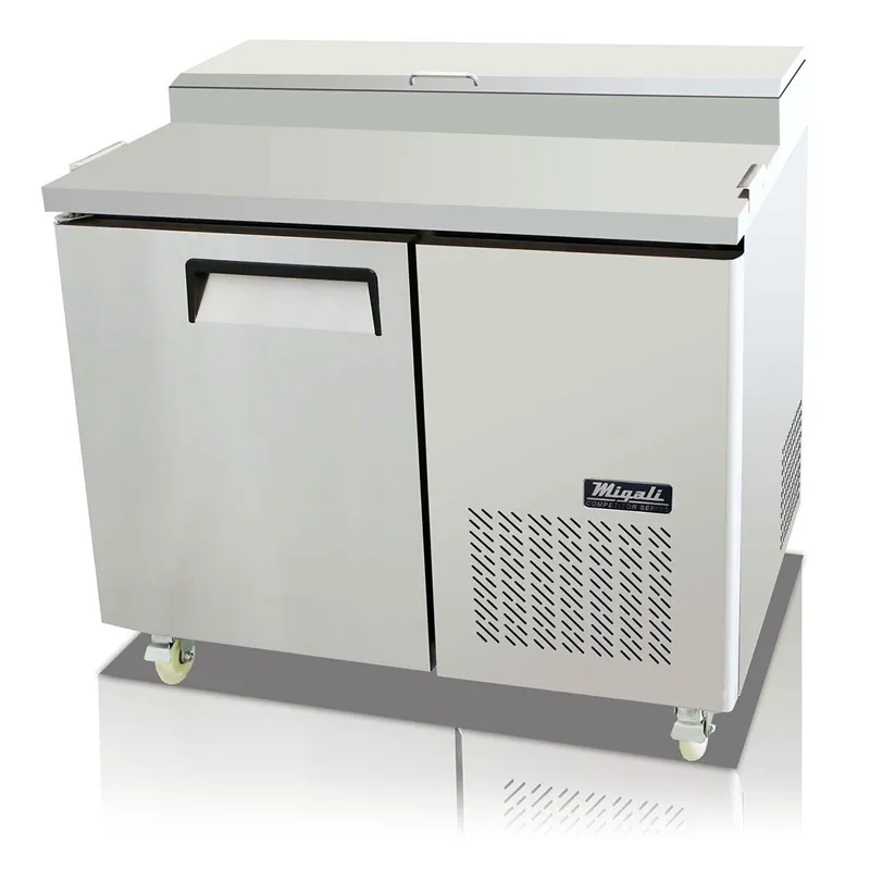 Migali - C-PP44-HC, Commercial 44" 6 Pan Pizza Prep Table Refrigerator 14 cu. ft.