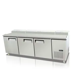 Migali - C-PP93-HC, Commercial 93" 12 Pan Pizza Prep Table Refrigerator 26 cu. ft.