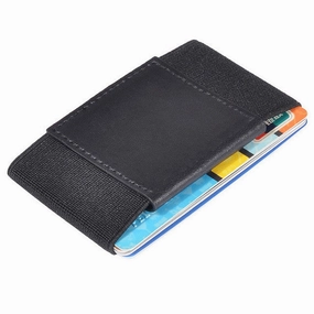 Minimalist Slim Elastic Credit Card Holder Wallet - Brown/Black Grab It Fast Exclusive Online Deal