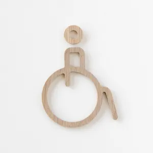 MOHEIM Accessible Restroom Sign, White Oak