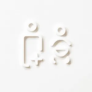 MOHEIM Baby/Parent Room Sign, White