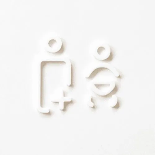 MOHEIM Baby/Parent Room Sign, White