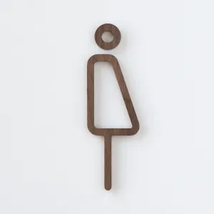 MOHEIM Gender Neutral Restroom Sign, Walnut