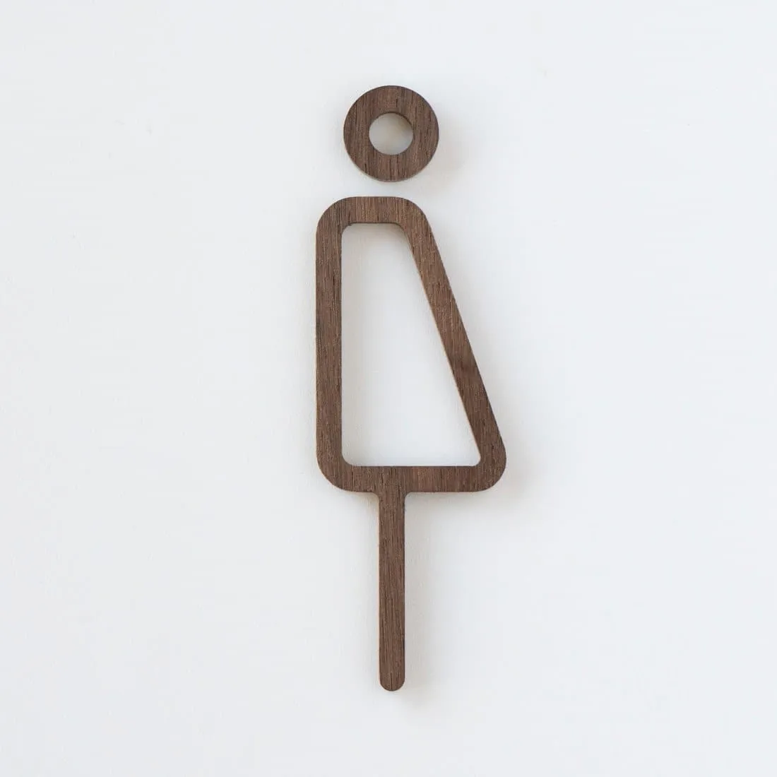 MOHEIM Gender Neutral Restroom Sign, Walnut