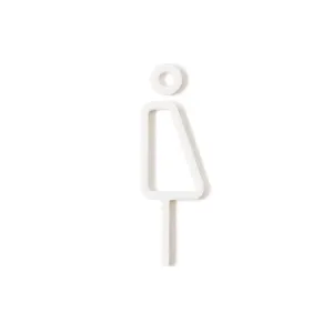 MOHEIM Gender Neutral Restroom Sign, White