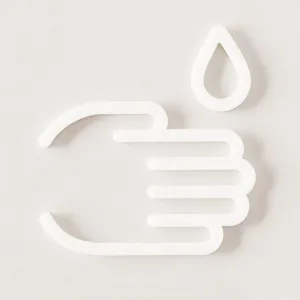 MOHEIM Wash Hands Sign, White