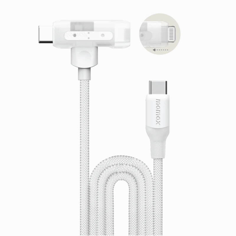 Trending Hot Deal Momax 1-Link Duo | 2-In-1 Usb-C To Usb-C   Lightning Charging   Data Transfer Braided Cable 1.5M 60W
