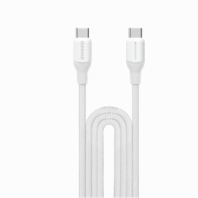 Momax 1-Link Flow | Usb-C To Usb-C Charging   Data Transfer Braided Cable 3.0M 100W - White MustHave Steals