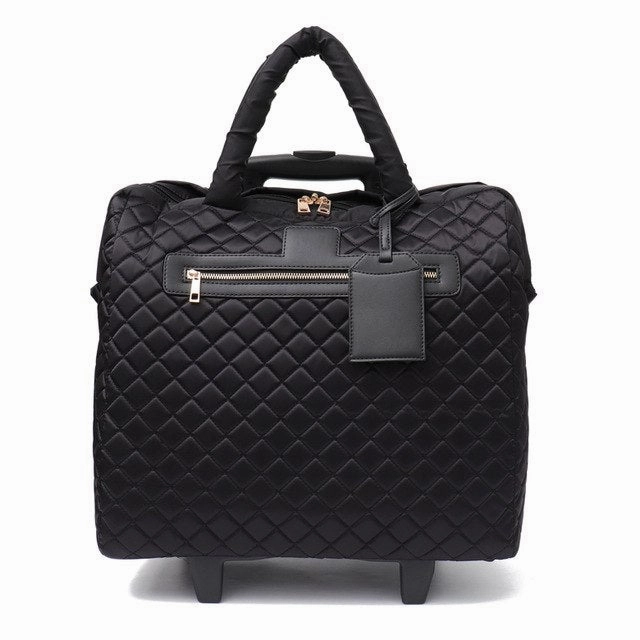 Special Deals Online Limited Stock Hot Deal Monfere Brand Women Plaid Suitcases And Travel Rolling Bags Fiber Fashion Large Trolley Duffel
