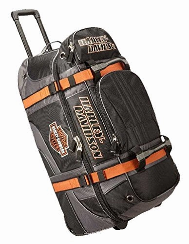 Harley-Davidson Bar & Shield Logo 22" Carry-On Wheeling Duffel Bag 99415-Black Hot Offer Inside