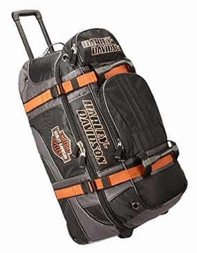 Harley-Davidson Bar & Shield Logo 22" Carry-On Wheeling Duffel Bag 99415-Black Hot Offer Inside