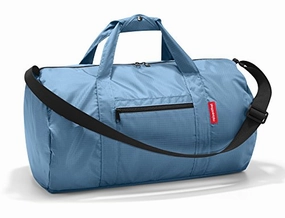 Shop Hot Deals Deal of the Day Reisenthel Mini Maxi Dufflebag, Foldable Overnight Duffel And Sports Bag With Built-In Carrying Pouch, Indigo