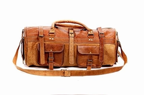 Duffel Bag 22'' Travel Bag Travelling Bag Backpack Genuine Leather Vintage Handmade Bag (Style 4) Hot Price Drop Special Price Offer