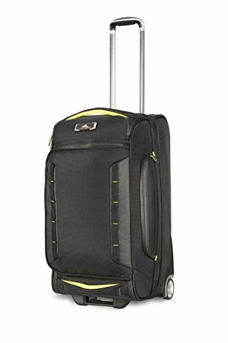 Last Chance Steal High Sierra At8 Wheeled Upright Duffel Bag, Black/Zest, 26"