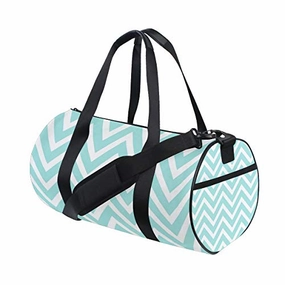 Save Big Online Oulian Women Gym Bag Zigzags Pattern Blue Mens Camp Duffel Bags Duffle Luggage Travel Bag