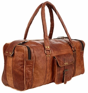 Grab Todays Deal Todays Trending Deals 21 Inch Vintage Leather Duffel Travel Gym Sports Overnight Weekend Sale