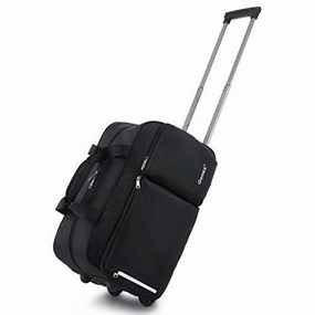 Limited Stock Alert Rolling Duffel Bag, Water Repellent Wheeled Duffel Carry On Luggage 20Inch Black