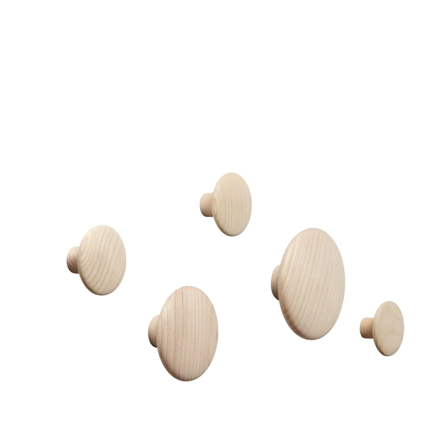 MUUTO The Dots Wall Hook / Door Knob, Natural Oak
