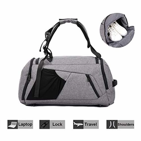 Today Only Special Todays Hot Pick Nesus Travel Luggage Duffel Bag Lightweight Gym Bag Anti-Theft Backpack (Grey)