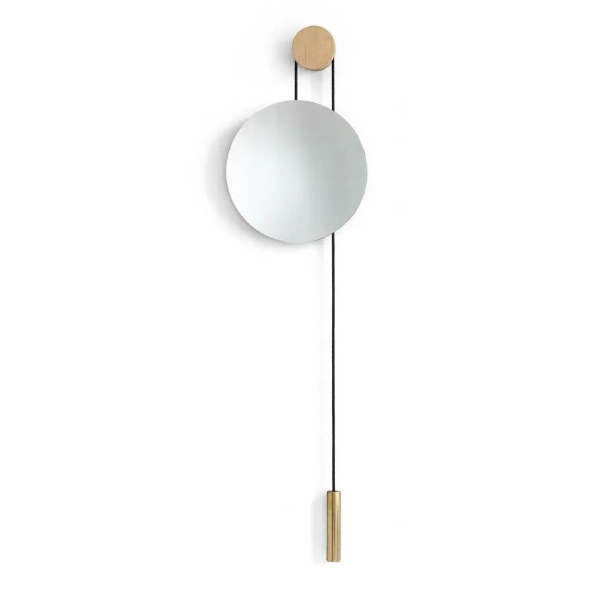NEW WORKS Rise & Shine Wall Mirror, Natural/Brass